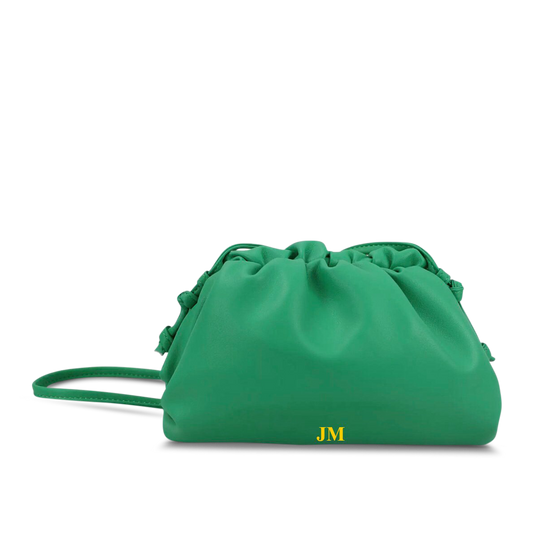 Green clearance leather clutch