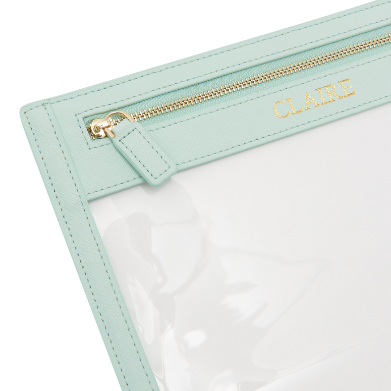 Lily & Bean Clear Travel Pouch Mint Green