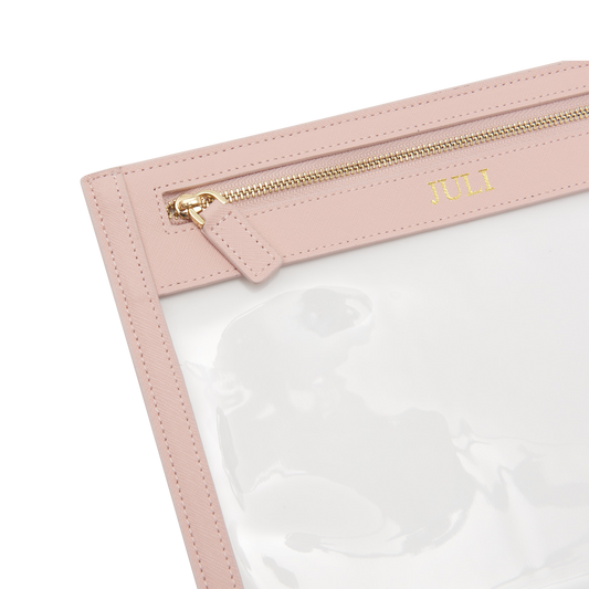 Lily & Bean Clear Travel Pouch Pale Pink