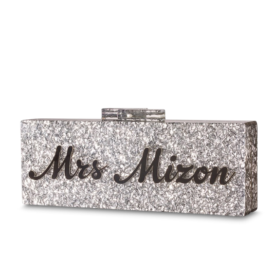 Lily & Bean Evening Rainbow Personalised Clutch