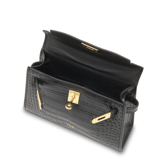 Lily & Bean Hettie The Croc Style Mini Bag -Black