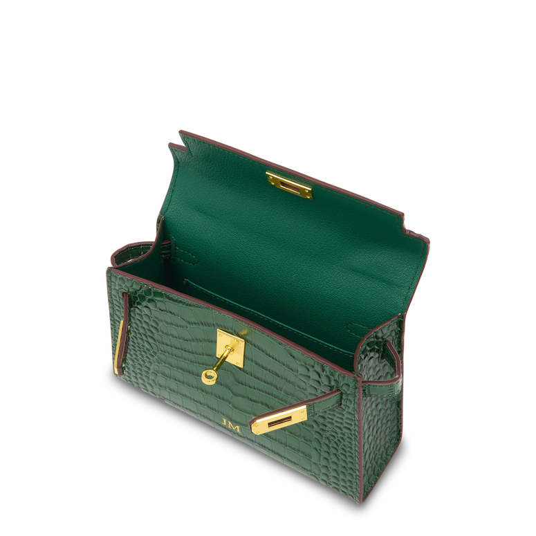 Lily & Bean Hettie The Croc Style Mini Bag -Emerald Green