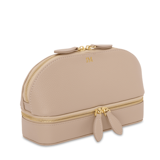 Lily & Bean Leather Travel Shell Style Bag Nude