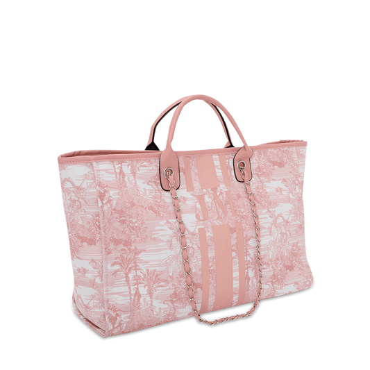 Lily & Bean Weekend Tropical Stripe Bag Pink