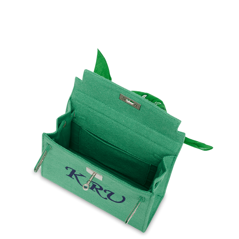 Lily & Bean Willow Apple Green Hessian Bag