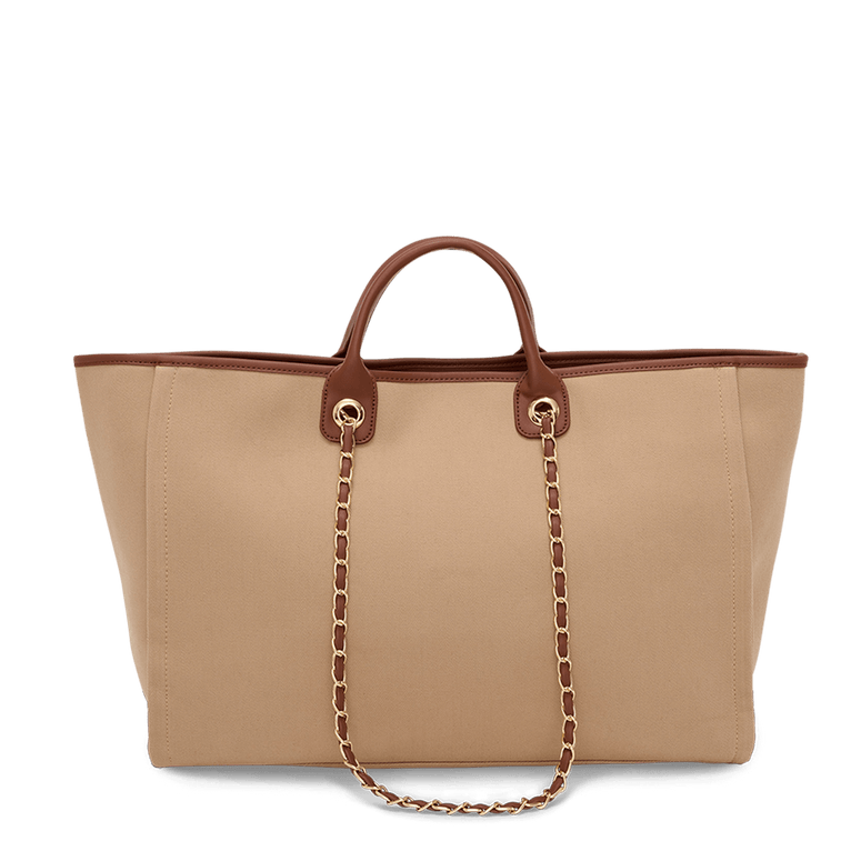 Lily & Bean Classic Biscuit Canvas Tote Jumbo Tan Handles Design your Own