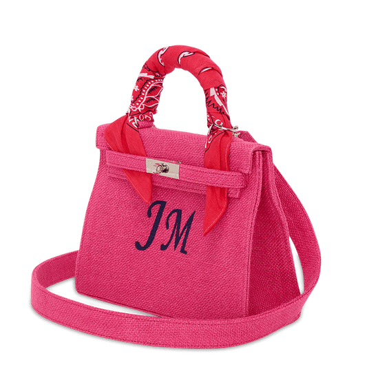 Lily & Bean Willow Hot Pink Hessian Bag