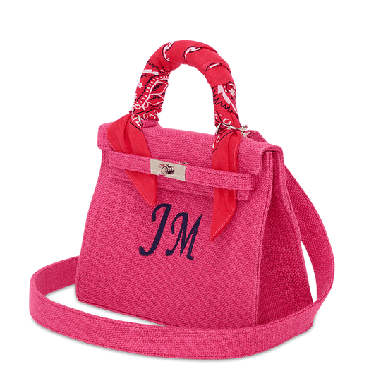 Lily & Bean Willow Hot Pink Hessian Bag