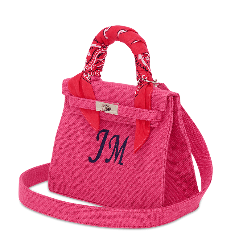Lily & Bean Willow Hot Pink Hessian Bag