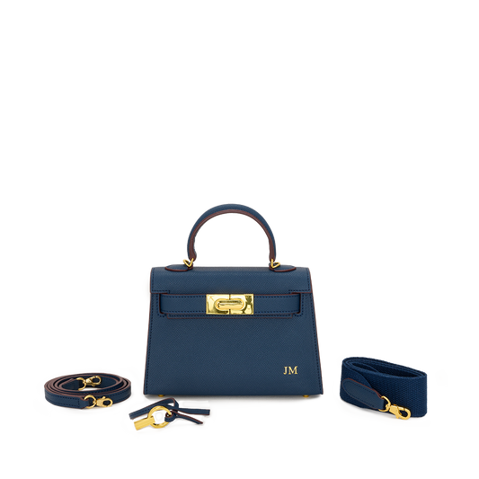 Lily and Bean Evie Leather Bag Navy