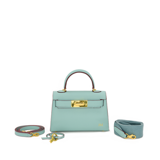 Lily and Bean Evie Leather Bag Sky Blue