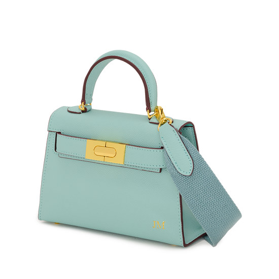 Blue leather handbags uk clearance