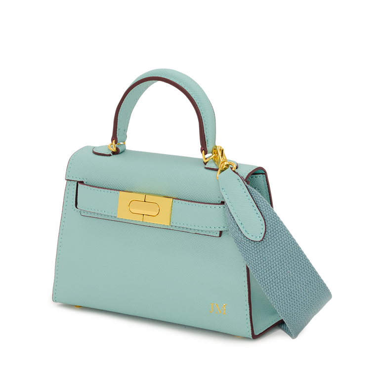 Lily and Bean Evie Leather Bag Sky Blue