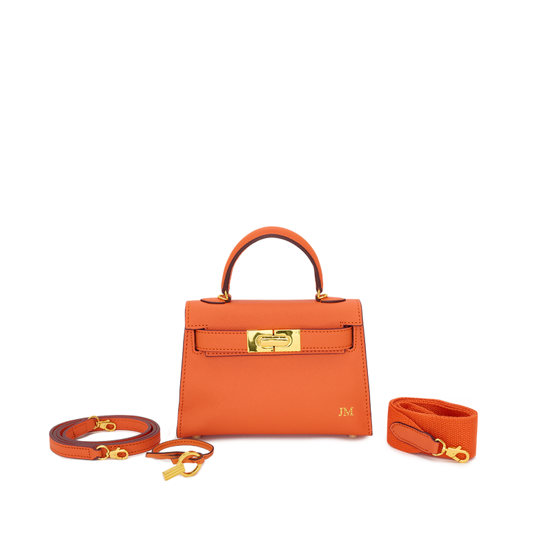 Lily and Bean Evie Leather Bag Orange