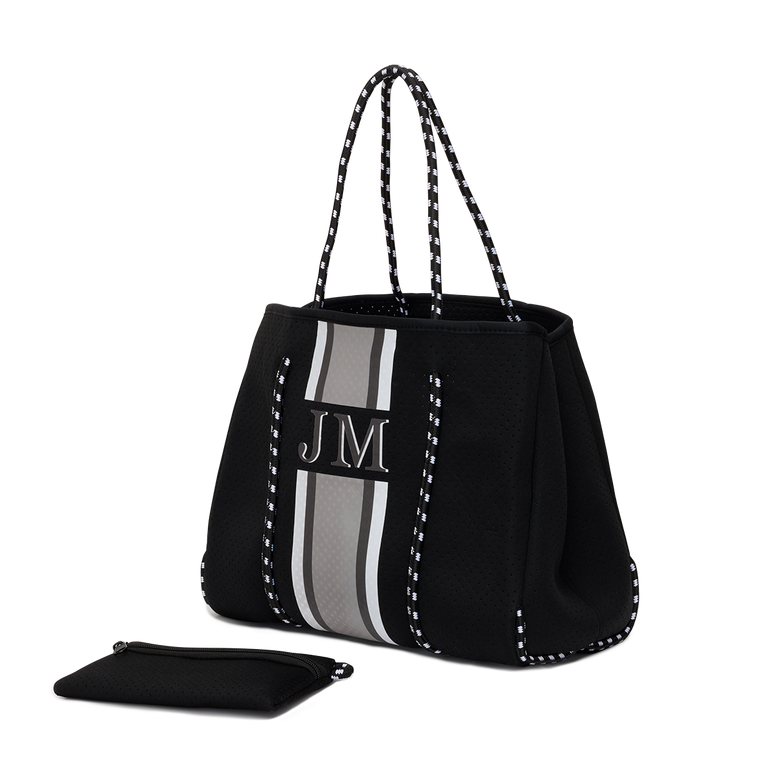 Black Neoprene Beach Bag