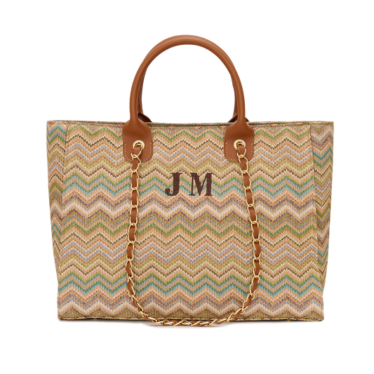Lily and Bean Sunset ZigZag Tote Bag