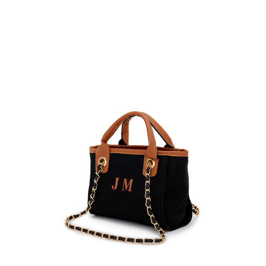 One off Sample Bag Black with Tan Initials Only Mini