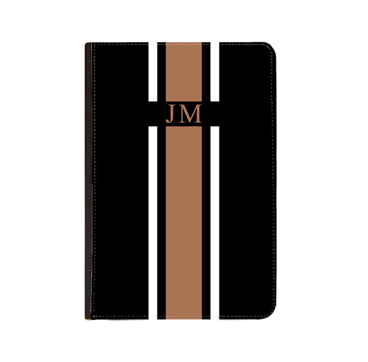 Lily & Bean Black with Tan Personalised Passport Cover