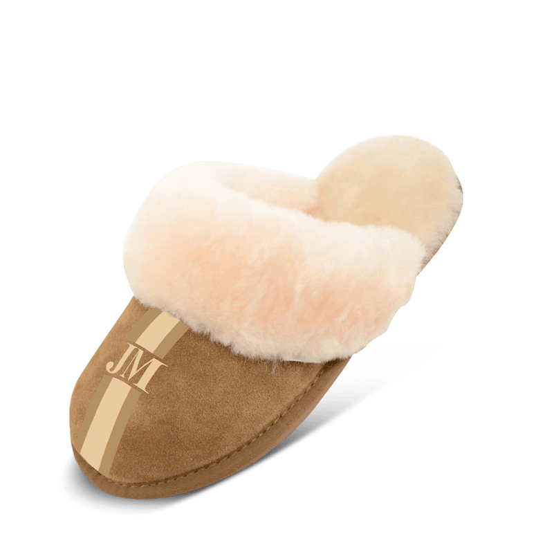 Lily and Bean Cosy Sheepskin Stripe Slippers