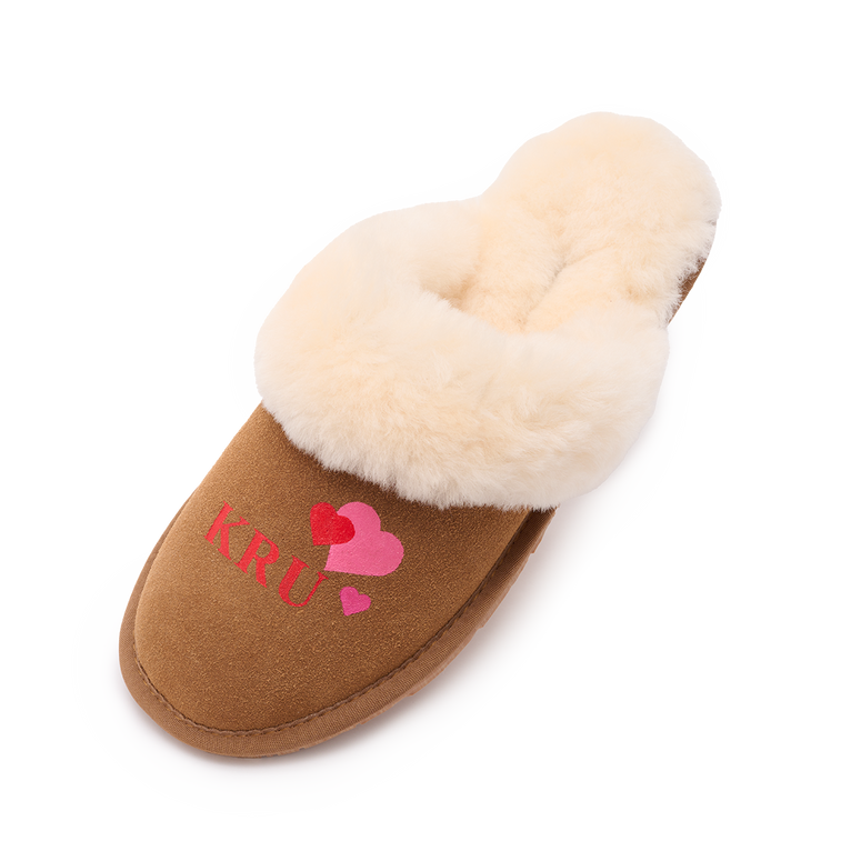 Lily and Bean Cosy Sheepskin Heart Slippers